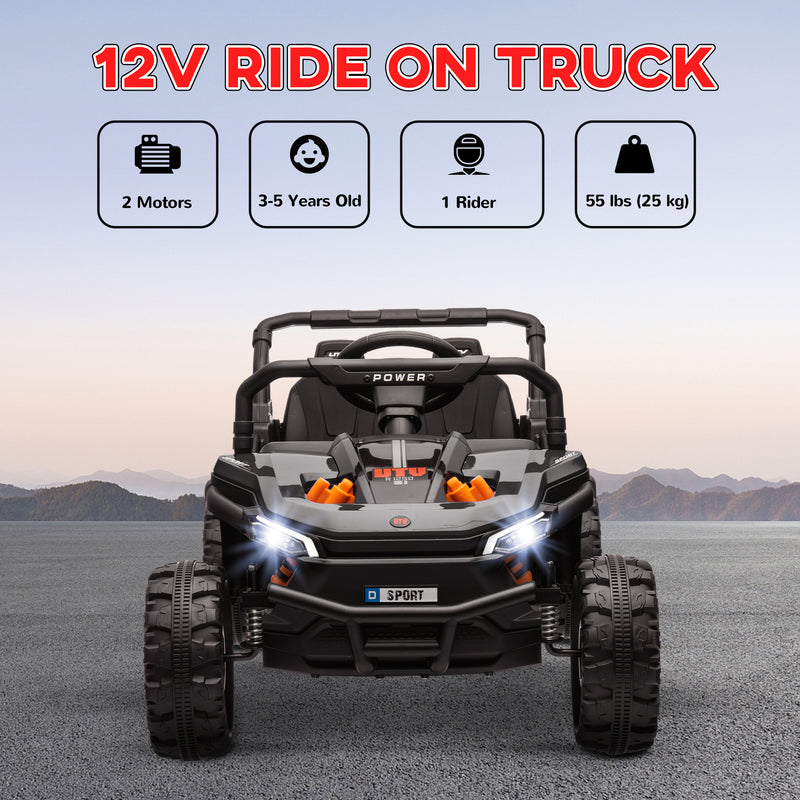 12V Battery-Powered Kids Off-Road UTV Ride-On Truck with 3.7 MPH Speed Magic Cars 4