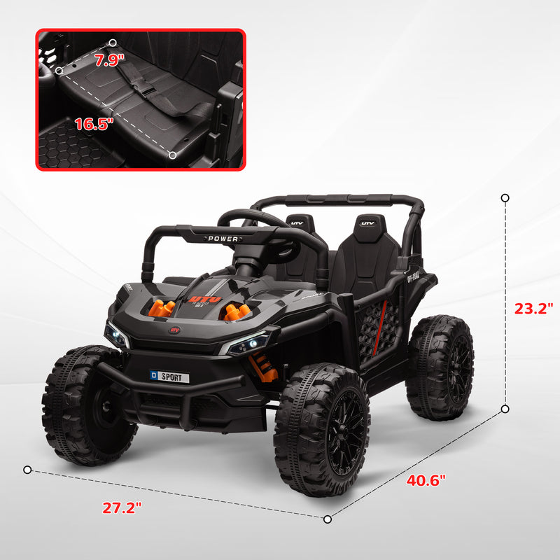 12V Battery-Powered Kids Off-Road UTV Ride-On Truck with 3.7 MPH Speed Magic Cars 6
