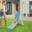 2-in-1 Foldable Kids Slide with Basketball Hoop Toddler Freestanding Playset Magic Cars 8
