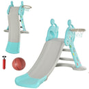 2-in-1 Foldable Kids Slide with Basketball Hoop Toddler Freestanding Playset Magic Cars Variant 0