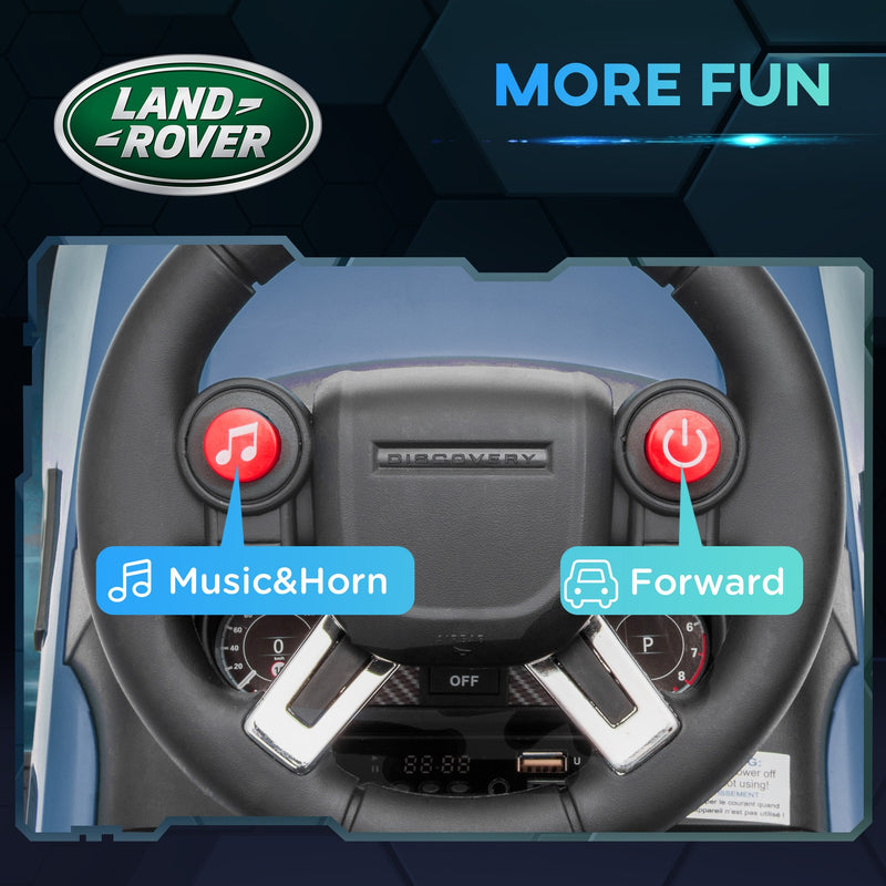 2-in-1 Licensed Land Rover 6V Ride-On Car with Sliding Feature and Blue Lights Magic Cars 6
