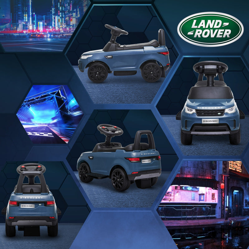 2-in-1 Licensed Land Rover 6V Ride-On Car with Sliding Feature and Blue Lights Magic Cars 9