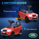 2-in-1 Licensed Land Rover 6V Red Ride-On Sliding Car Magic Cars 4