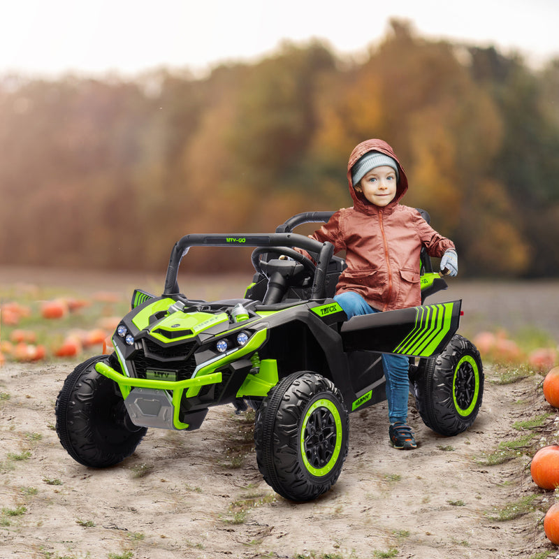 24V 7AH 2-Seater Electric Ride-On UTV Car with Music, Green, 4 MPH Magic Cars 1