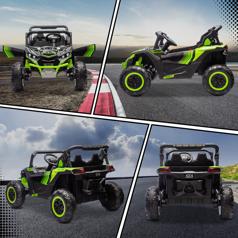 24V 7AH 2-Seater Electric Ride-On UTV Car with Music, Green, 4 MPH Magic Cars 9