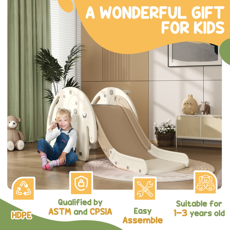 3-in-1 Toddler Slide with Climber and Basketball Hoop for Kids Ages 1-3 Magic Cars 1