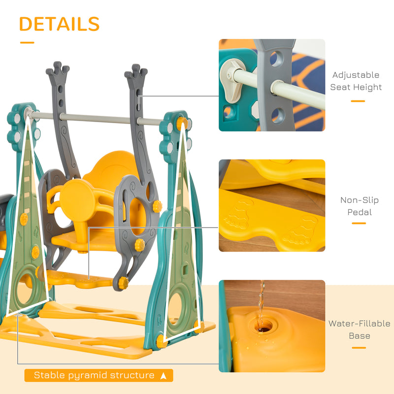 3-in-1 Toddler Swing, Slide & Climber Playset with Enhanced Safety Magic Cars 2