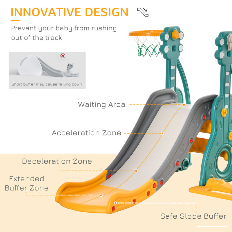 3-in-1 Toddler Swing, Slide & Climber Playset with Enhanced Safety Magic Cars 4