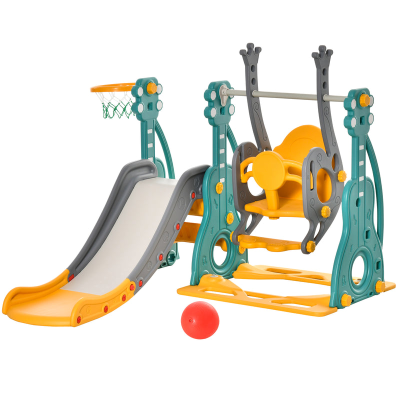 3-in-1 Toddler Swing, Slide & Climber Playset with Enhanced Safety Magic Cars Variant 0