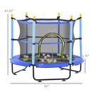 4.6-Foot Kids Trampoline 55-Inch Toddler Trampoline with Safety Enclosure Magic Cars 2