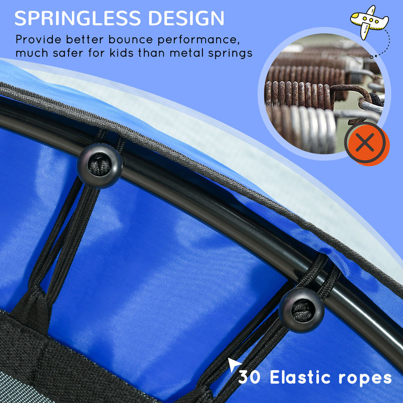 4.6-Foot Kids Trampoline 55-Inch Toddler Trampoline with Safety Enclosure Magic Cars 3