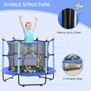 4.6-Foot Kids Trampoline 55-Inch Toddler Trampoline with Safety Enclosure Magic Cars 4