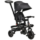4-in-1 Baby Tricycle with Push Handle, Brake, Clutch, Footrest, Handrail, and Safety Belt Magic Cars 14