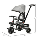 4-in-1 Baby Tricycle with Push Handle, Brake, Clutch, Footrest, Handrail, and Safety Belt Magic Cars 1