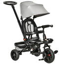 4-in-1 Baby Tricycle with Push Handle, Brake, Clutch, Footrest, Handrail, and Safety Belt Magic Cars 2