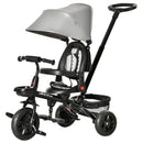 4-in-1 Baby Tricycle with Push Handle, Brake, Clutch, Footrest, Handrail, and Safety Belt Magic Cars 3