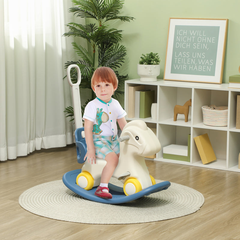 4-in-1 Rocking Horse for Toddlers 2-5 Years with Detachable Ride-On Feature Magic Cars 7