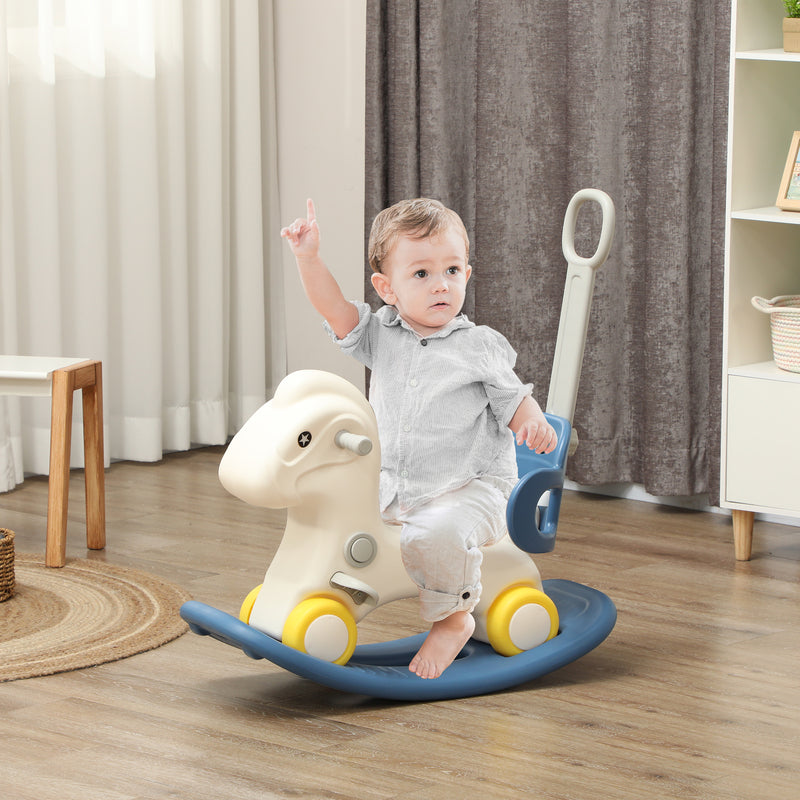 4-in-1 Rocking Horse for Toddlers 2-5 Years with Detachable Ride-On Feature Magic Cars 8