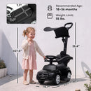 Mercedes-Benz Licensed 4-in-1 Toddler Push Car with Handle, Black Magic Cars 1