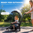 Mercedes-Benz Licensed 4-in-1 Toddler Push Car with Handle, Black Magic Cars 6