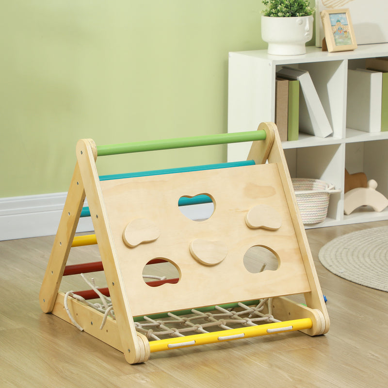 5-in-1 Pikler Triangle Climbing Set with Slide and Sand for Indoor Toddler Play Magic Cars 1