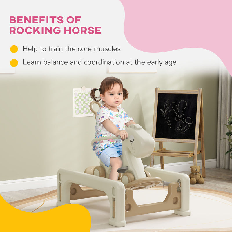 5-in-1 Rocking Horse with Spring Ride for Toddlers Ages 1-6 Years Magic Cars 2