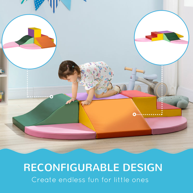6-Piece Soft Foam Climbing Blocks Set for Toddlers Ages 1-3 Magic Cars 2