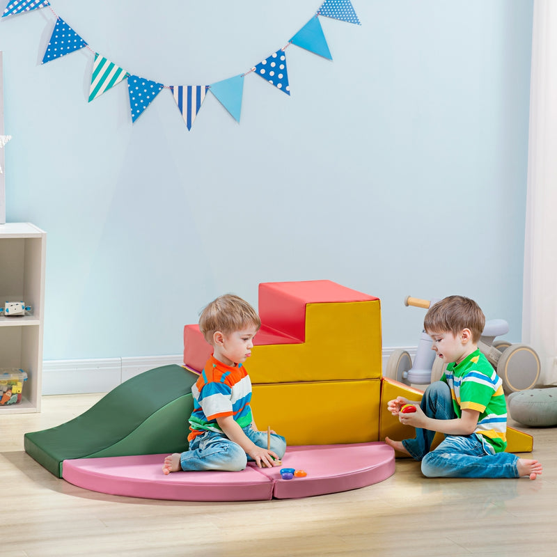 6-Piece Soft Foam Climbing Blocks Set for Toddlers Ages 1-3 Magic Cars 8