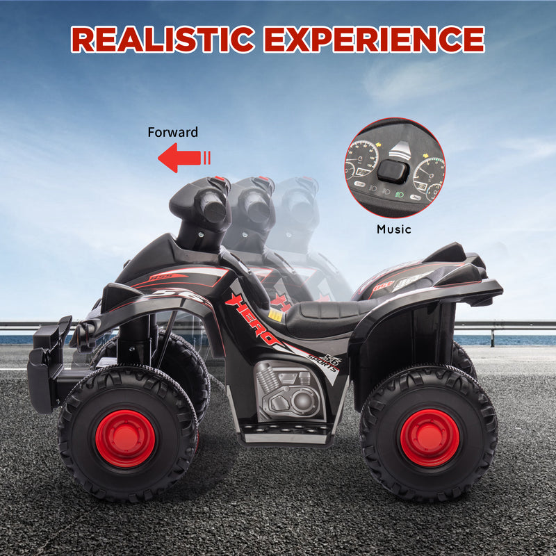 6V Kids ATV 4-Wheeler Quad Car with Music for Ages 2-6 Years Magic Cars 16