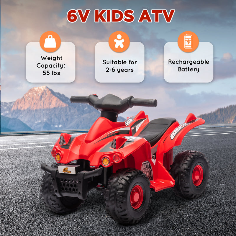 6V Kids ATV 4-Wheeler Quad Car with Music for Ages 2-6 Years Magic Cars 7