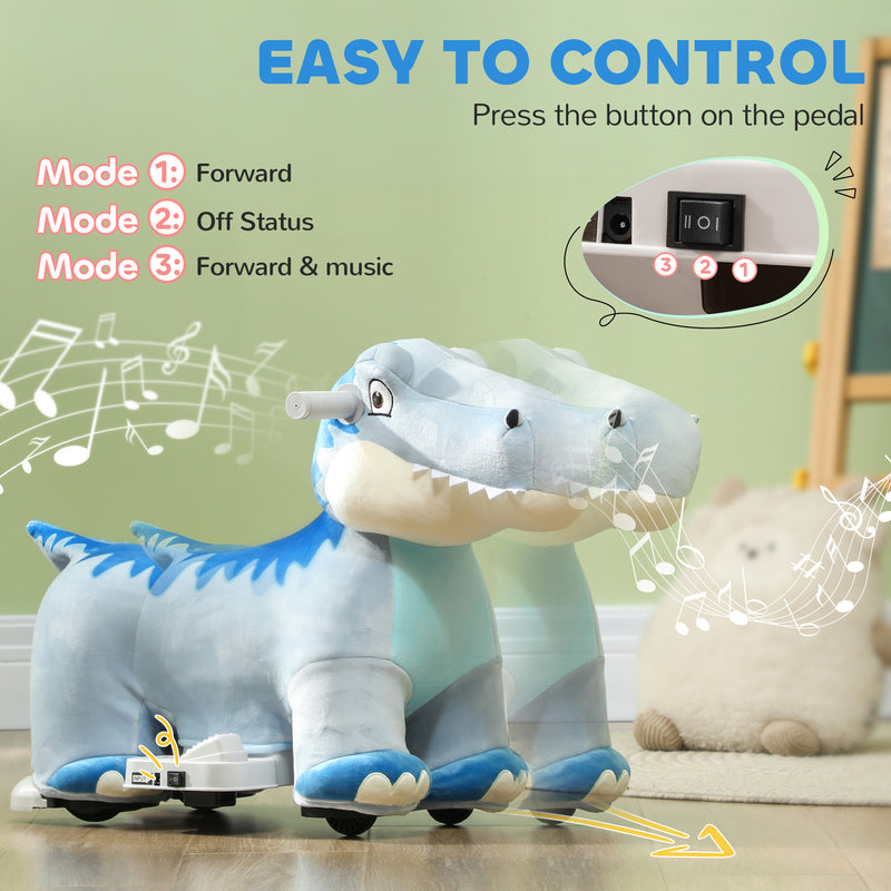 6V Kids Electric Battery-Powered Tyrannosaurus Ride-On Animal Toy Magic Cars 2