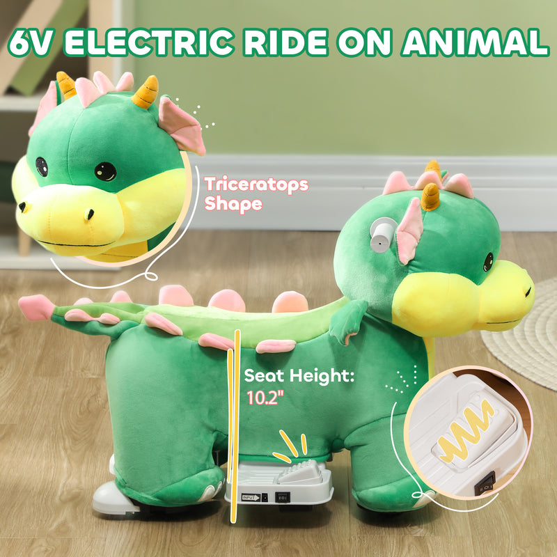 6V Kids Electric Ride-On Animal Toy with Music and Forward Motion Magic Cars 16
