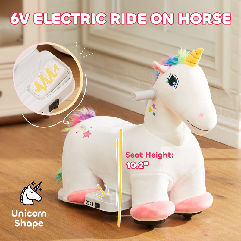 6V Kids Electric Ride-On Animal Toy with Music and Forward Motion Magic Cars 4