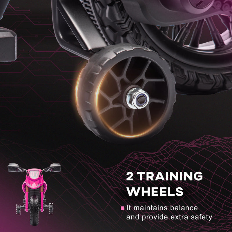 6V Kids Motorcycle with Training Wheels, Horn, and Start Sound Magic Cars 17