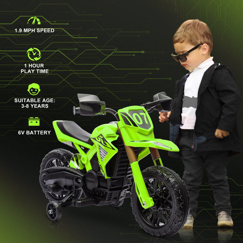 6V Kids Motorcycle with Training Wheels, Horn, and Start Sound Magic Cars 27
