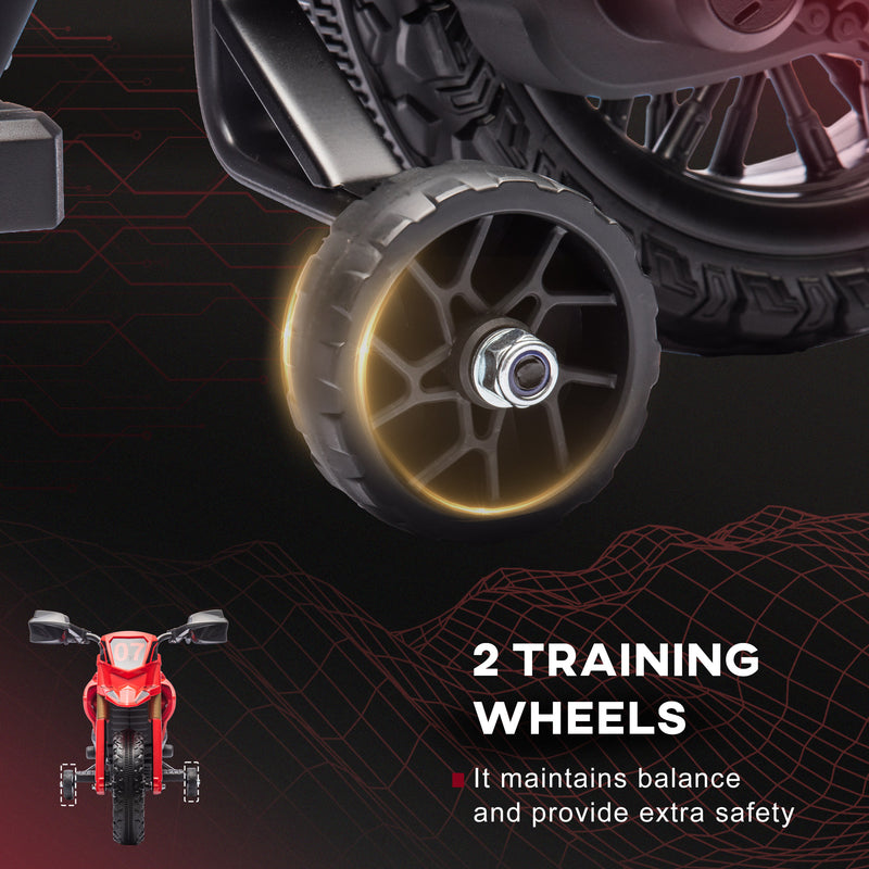 6V Kids Motorcycle with Training Wheels, Horn, and Start Sound Magic Cars 5