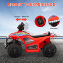 6V Kids Ride-On ATV with Lights and Rechargeable Battery in Red Magic Cars 3