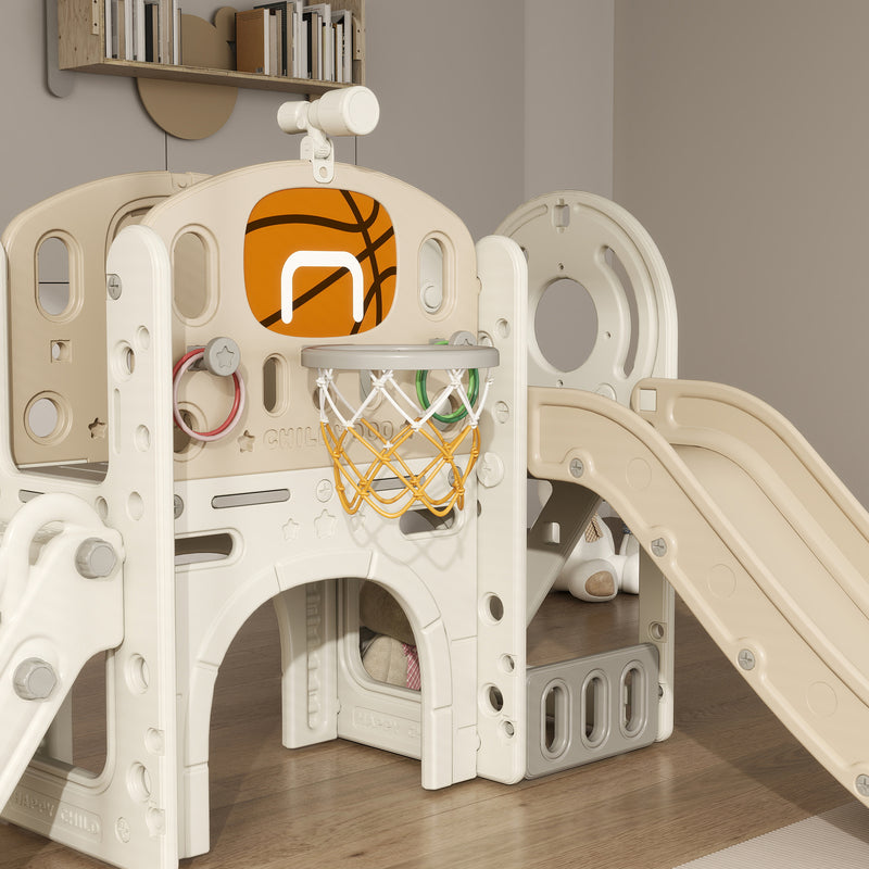 7-in-1 Toddler Slide Playset with Ring Toss for Kids Ages 1-6 Years Magic Cars 1