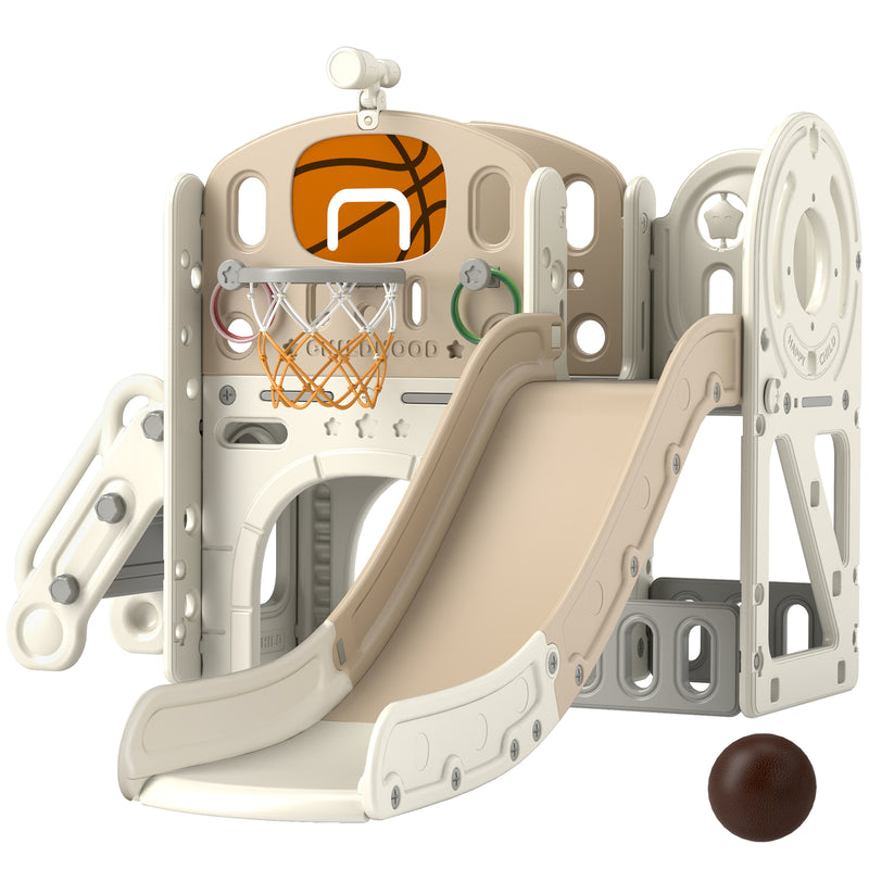 7-in-1 Toddler Slide Playset with Ring Toss for Kids Ages 1-6 Years Magic Cars 7