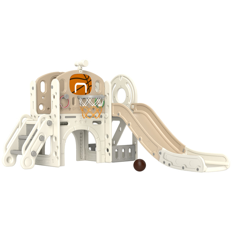 7-in-1 Toddler Slide Playset with Ring Toss for Kids Ages 1-6 Years Magic Cars Variant 0