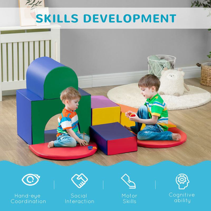 7-Piece Soft Play Climber for Toddlers with Easy-Clean Multicolor Surface Magic Cars 5