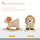 Deluxe Wooden Baby Rocking Animals Set with Sound – Horse and Lion Magic Cars 4