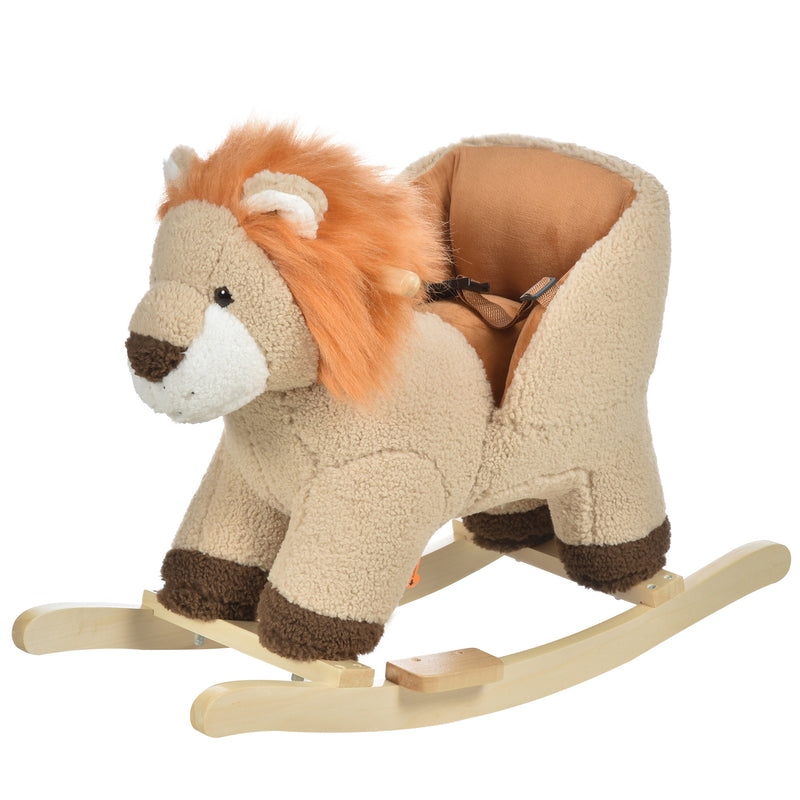 Deluxe Wooden Baby Rocking Animals Set with Sound – Horse and Lion Magic Cars 9