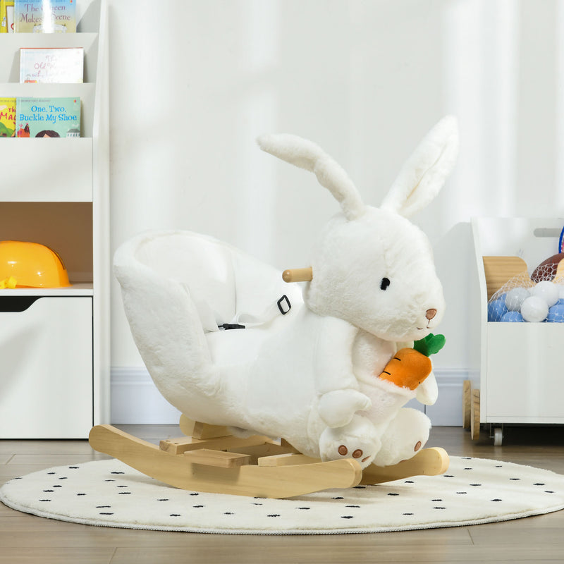 Baby Rocking Horse and Bunny Themed Ride-On Toy with Carrot Accessory Magic Cars 7