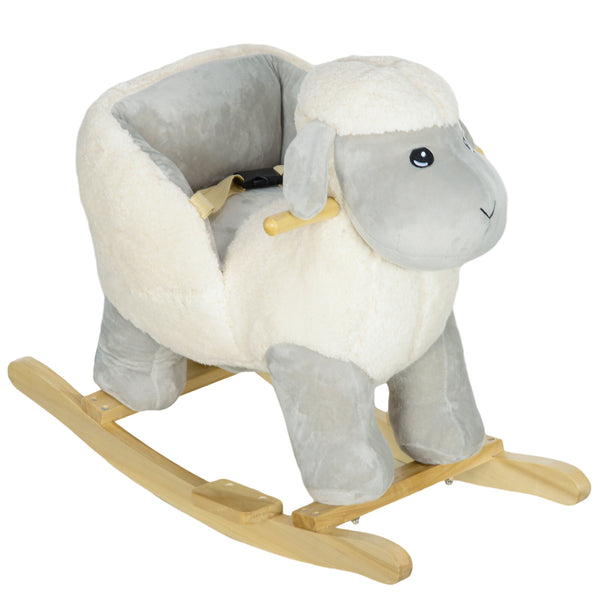 Deluxe Baby Rocking Animal Sheep and Lamb with Safety Seat and Belt