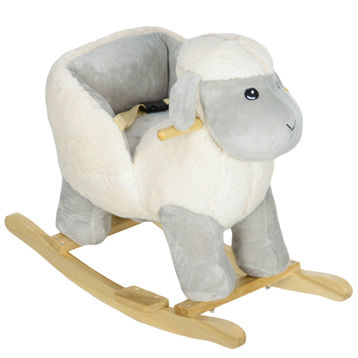 Deluxe Baby Rocking Animal Sheep and Lamb with Safety Seat and Belt