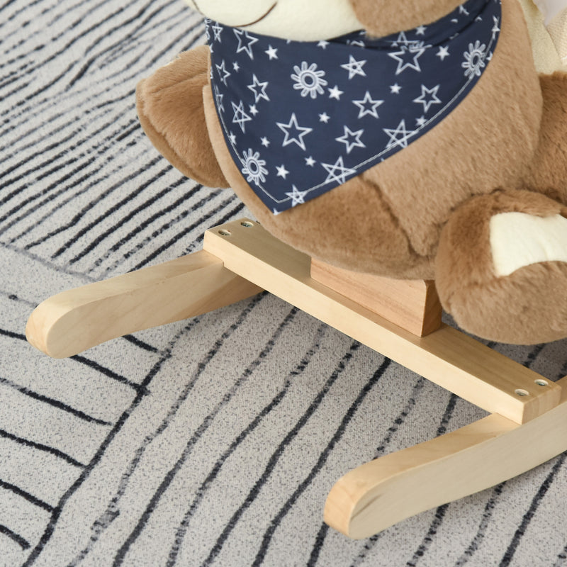 Deluxe Baby Rocking Horse with Lullaby, Bear-Themed Animal Ride-On Toy Magic Cars 3