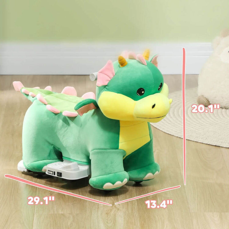 Battery-Powered Ride-On Horse with Music and PU Wheels for 18-36 Months Magic Cars 2