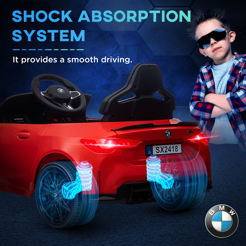Licensed 12V BMW M4 Ride-On Car with Handle Attachment Magic Cars 18