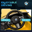 Licensed BMW M4 12V Ride-On Car with Handle Attachment in Yellow Magic Cars 7